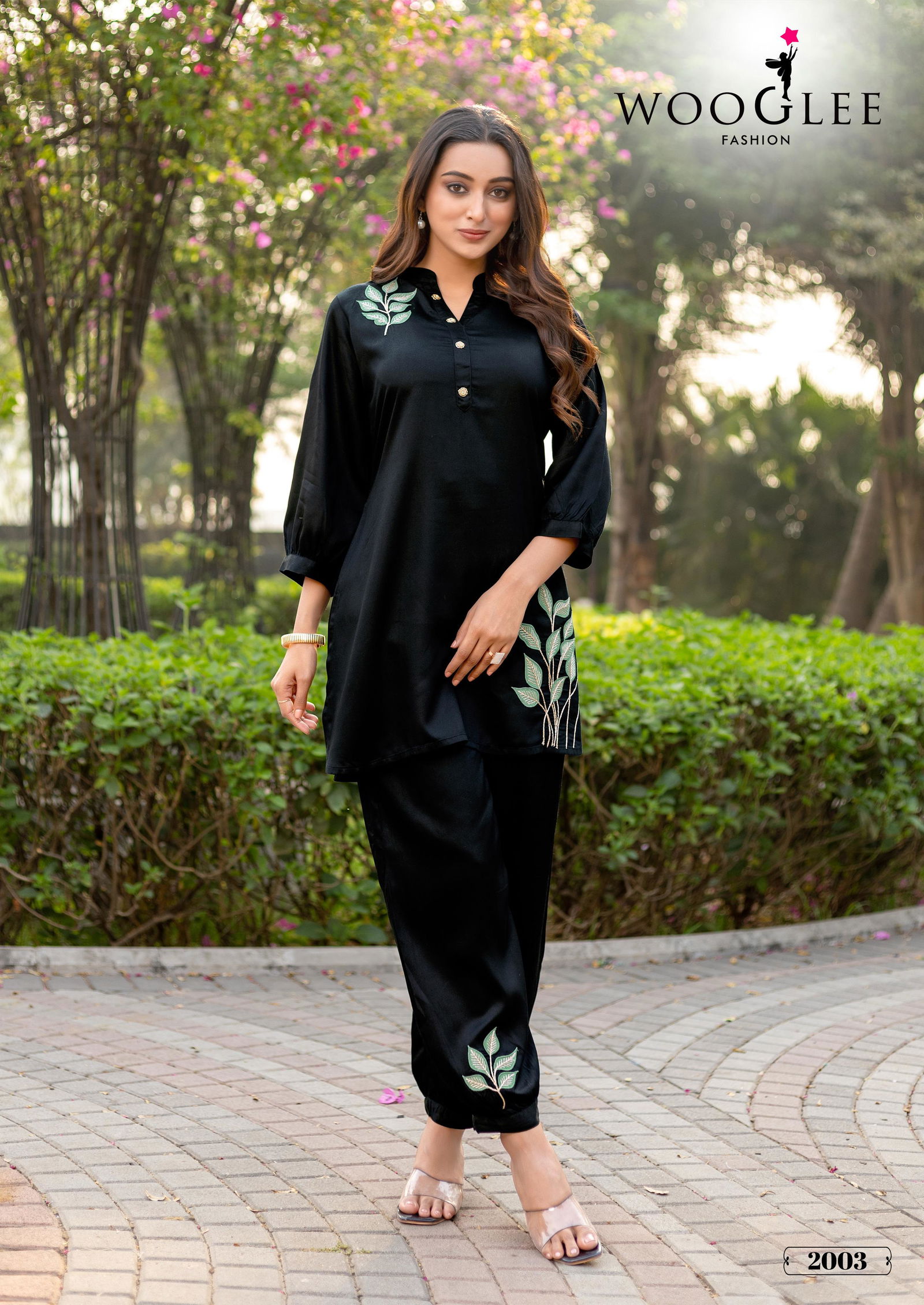 Rich Look By Wooglee Viscose Satin Fancy Western Cord Set Suppliers In India